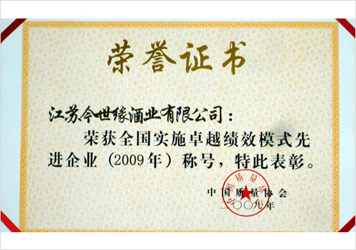 全國(guó)實(shí)施卓越績(jī)效模式先進(jìn)企業(yè)